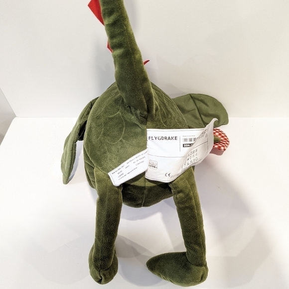 Ikea Flygdrake green dinosaur plush 22” - Picture 6 of 8